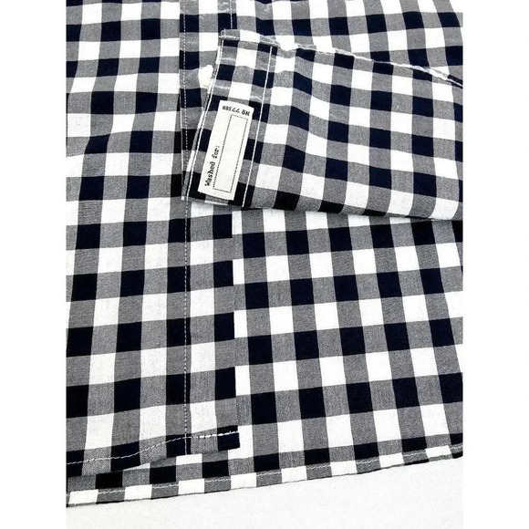 J. Crew Classic Stretch Size Medium Mens Black White Check Button Down Shirt NWT - Picture 9 of 12